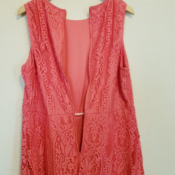 Maurices Pink Sleeveless Lace Dress Barbiecore Womens Plus 18 - Picture 3 of 8